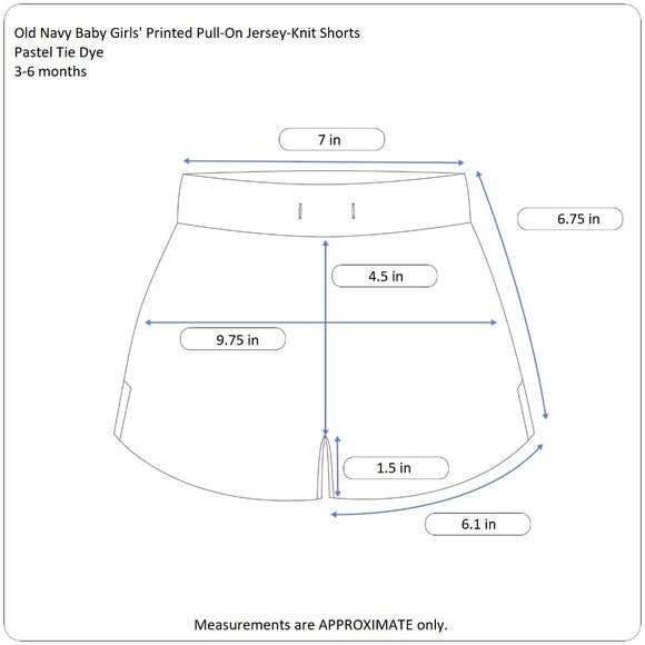Old Navy Baby Girls' Tie-Dye Printed Pull-On Jersey-Knit Shorts NWT - Picture 9 of 10